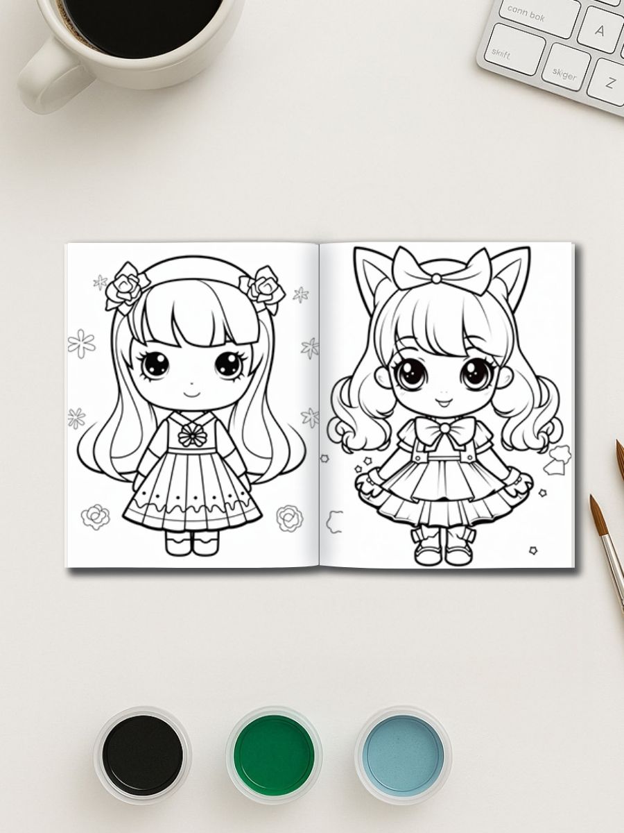 Mega Kawaii Bundle – 297 Super Cute Coloring Pages - Image 3